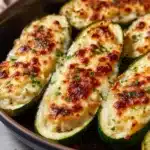 Cheesy Garlic Zucchini Steaks Recipe