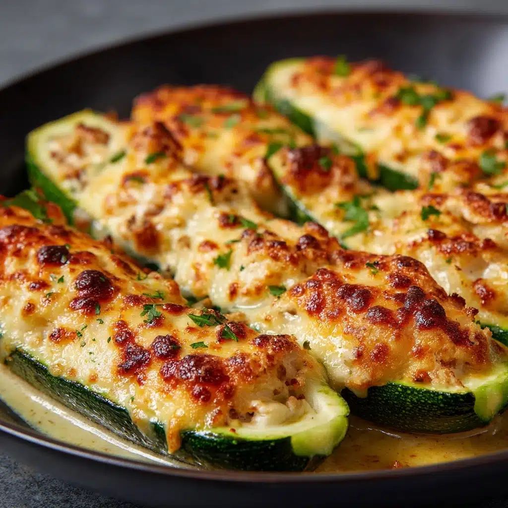 Cheesy Garlic Zucchini Steaks Recipe - Recipe Image