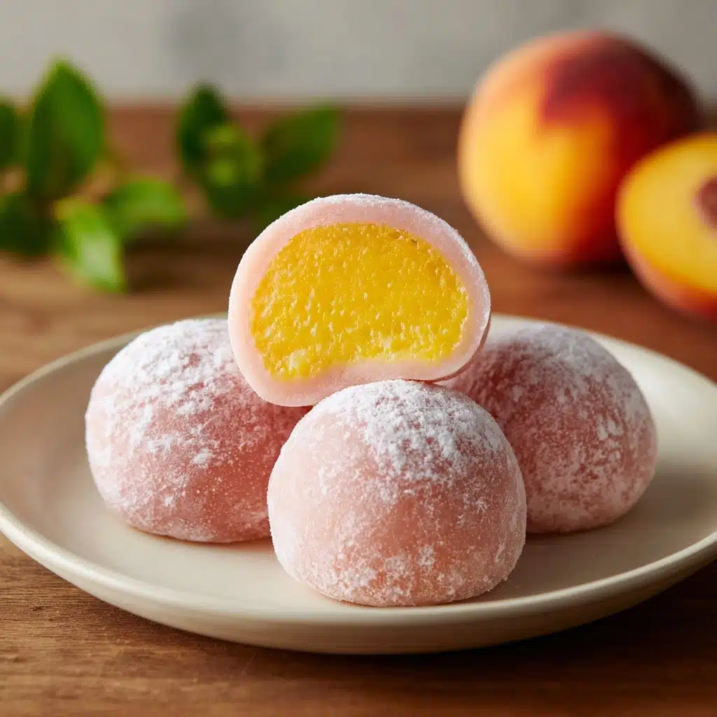 Whole Peach Mochi Recipe (Soft & Chewy) Recipe - Recipe Image