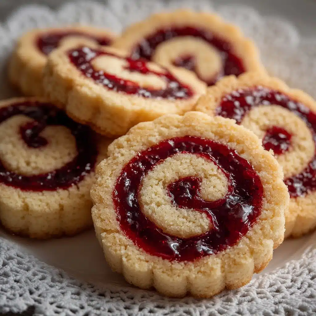 Raspberry Swirl Shortbread Cookies Recipe - Recipe Image