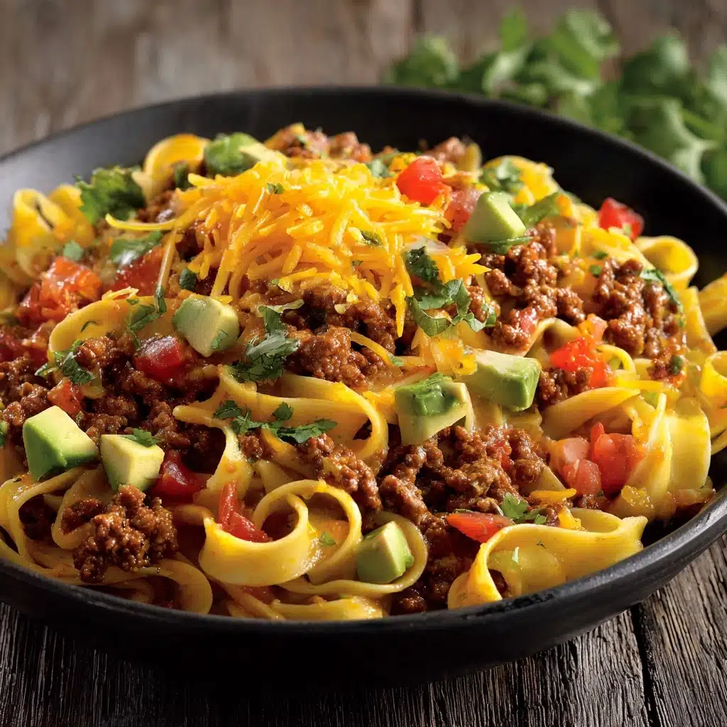 Cheesy Beef Taco Pasta Recipe - Recipe Image