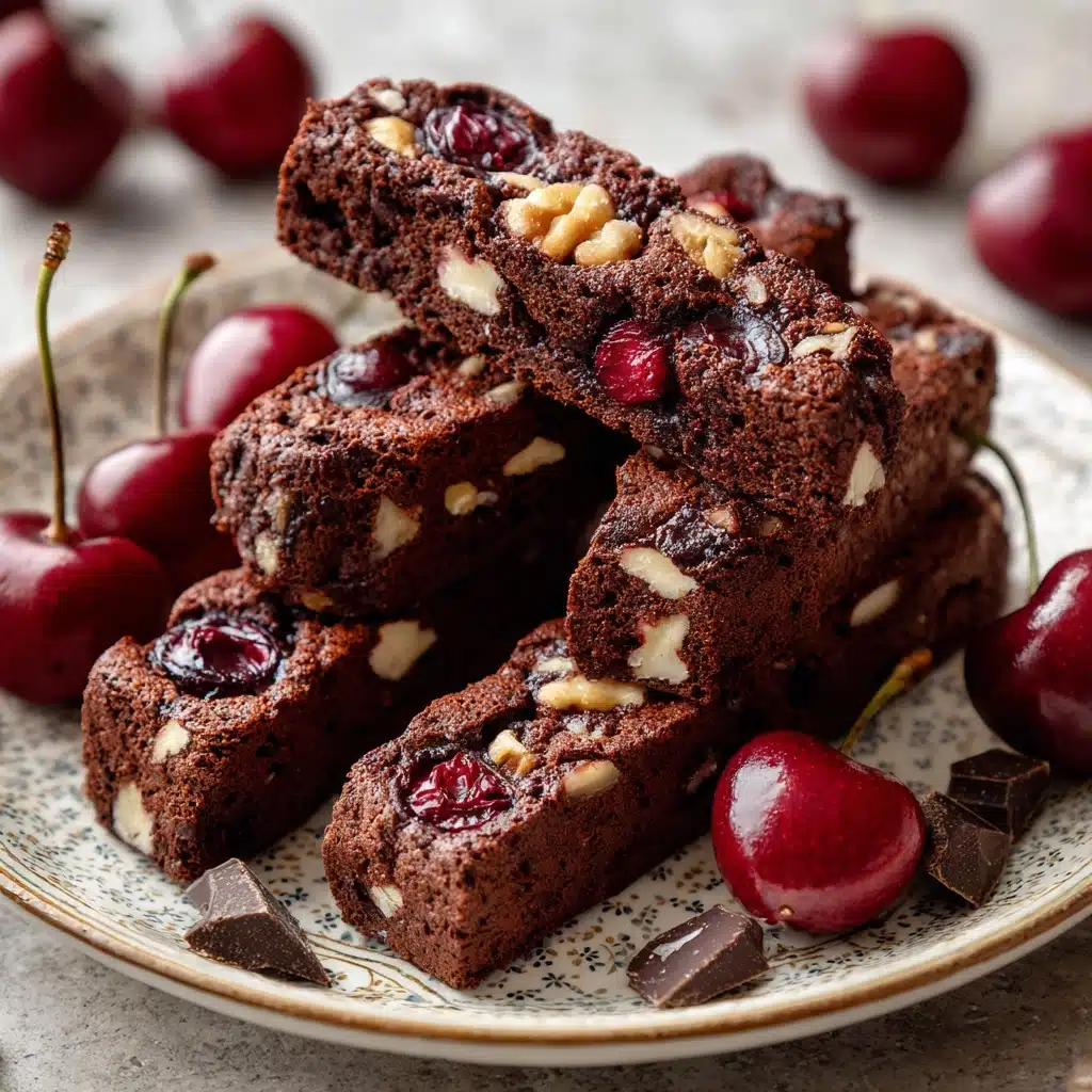 Decadent Chocolate Cherry Biscotti Recipe - Recipe Image