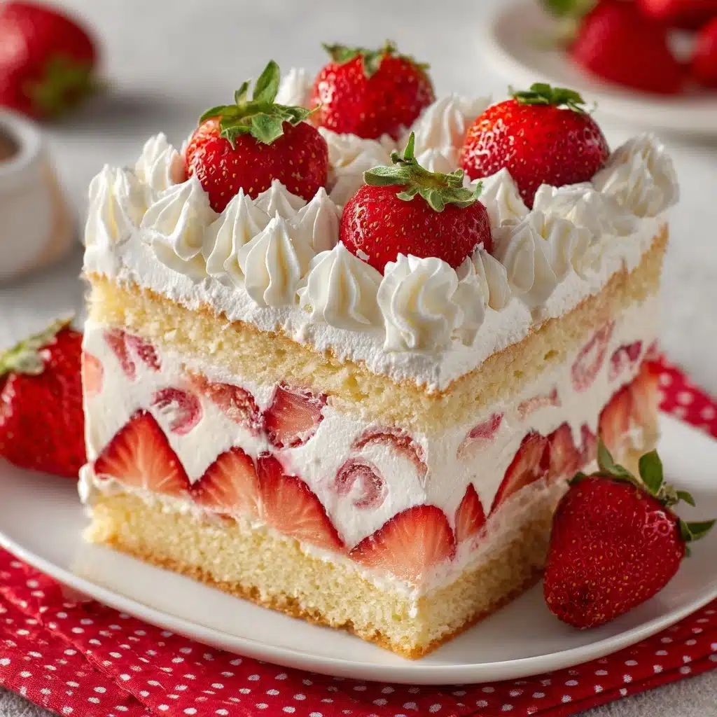 Easy Strawberry Poke Cake Recipe - Recipe Image
