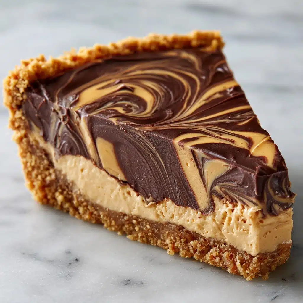 No-Bake Chocolate Peanut Butter Swirl Pie Recipe - Recipe Image