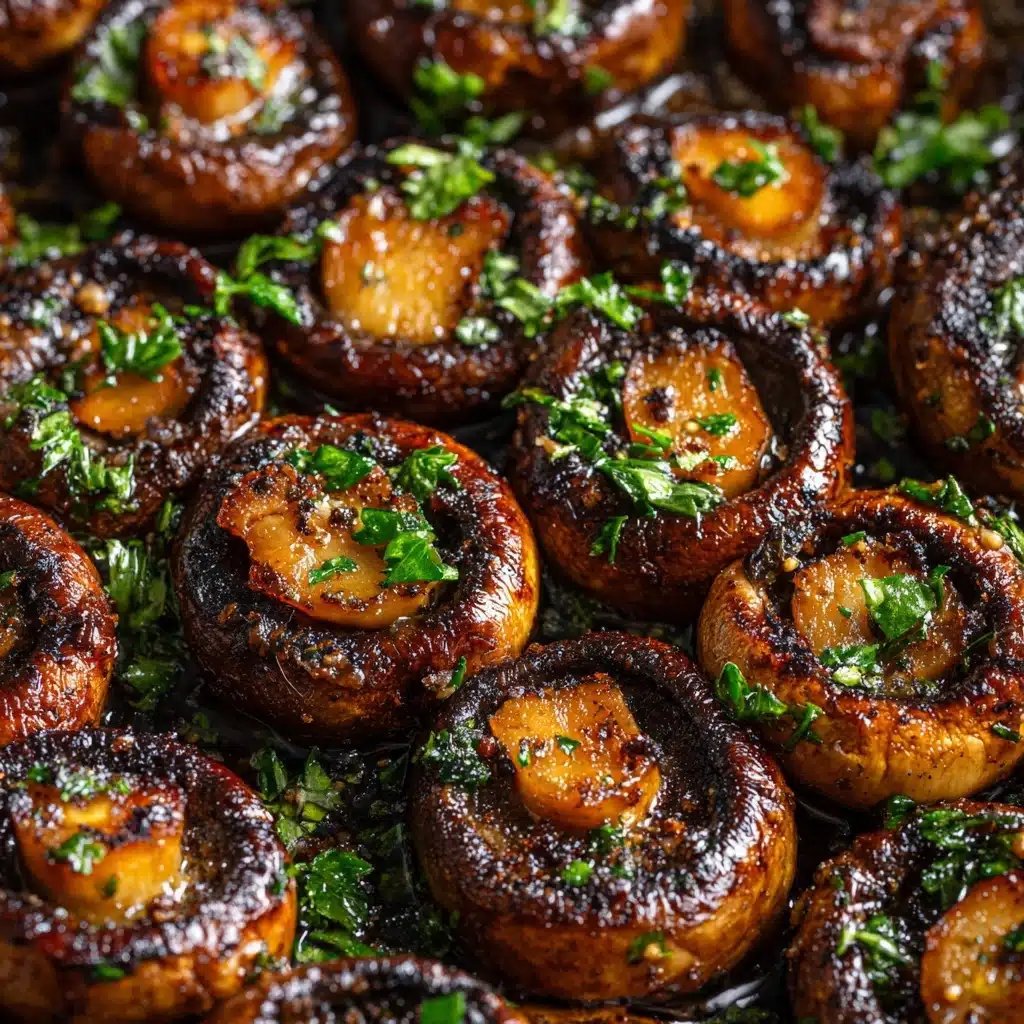Garlic Butter Grilled Mushrooms Recipe - Recipe Image