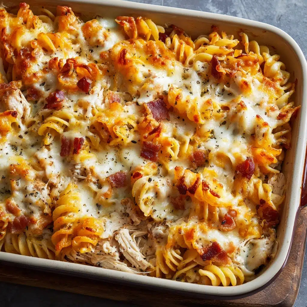 Crazy Good Casserole: Cheesy Chicken and Smoked Turkey Pasta Bake Recipe - Recipe Image