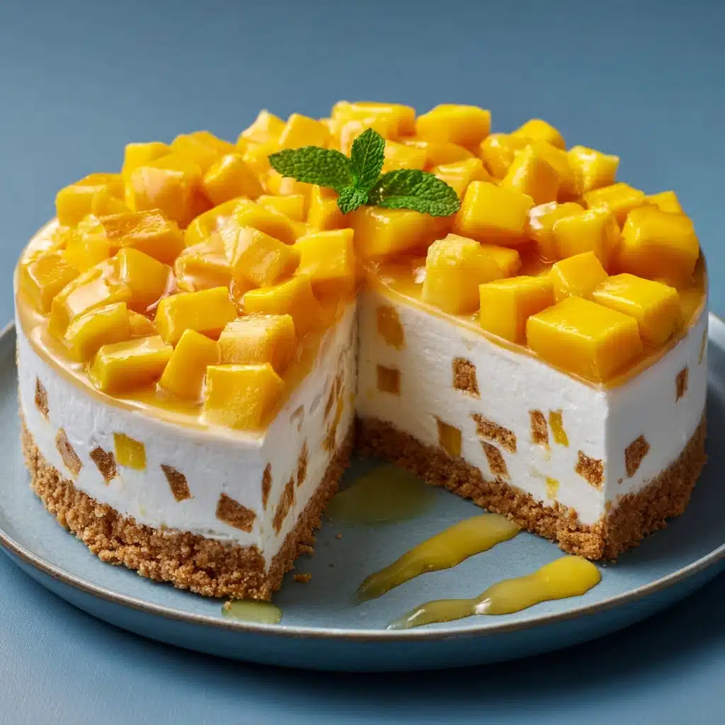Unbaked Cheese and Mango Cake Recipe - Recipe Image