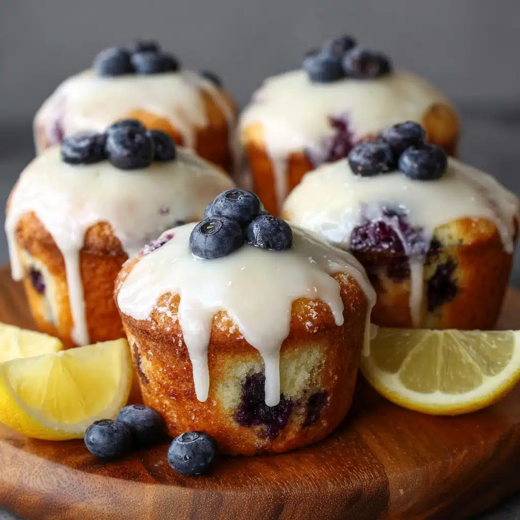 Blueberry Muffins with Lemon Glaze Recipe - Recipe Image