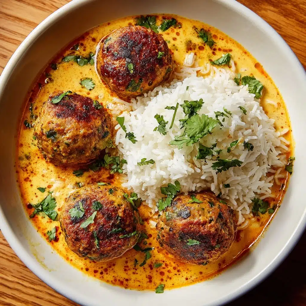 Spiced Chicken Meatballs in Coconut Curry Recipe - Recipe Image
