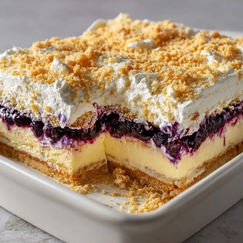 No Bake Lemon Blueberry Dessert Recipe - Recipe Image