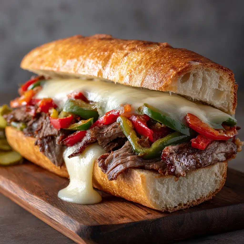 Philly Cheese Steak Burgers Recipe - Recipe Image
