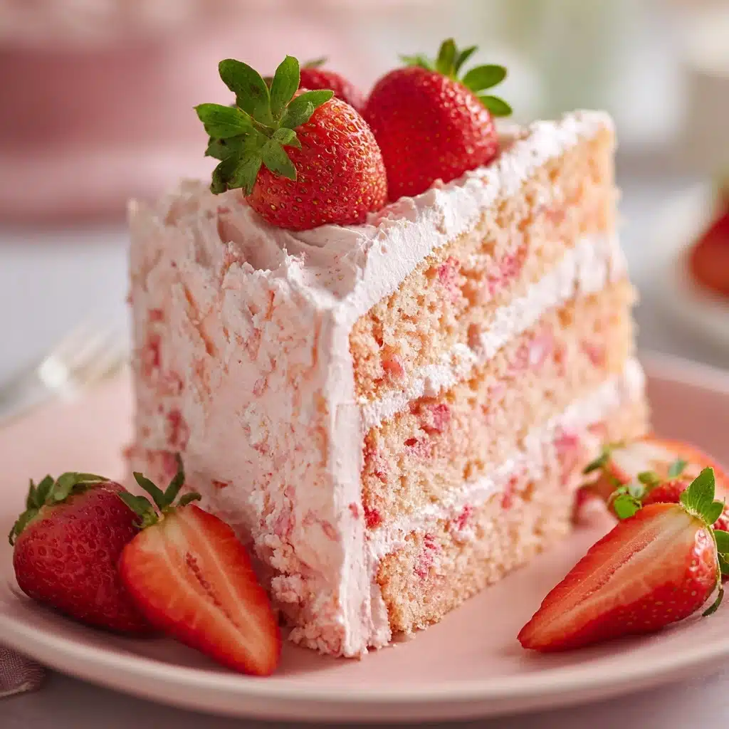 Double Strawberry Cake Recipe - Recipe Image