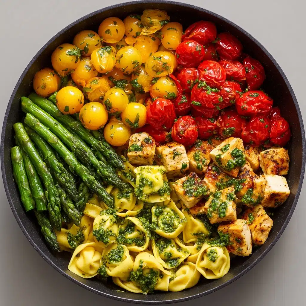 Pesto Chicken Tortellini and Veggies Recipe - Recipe Image