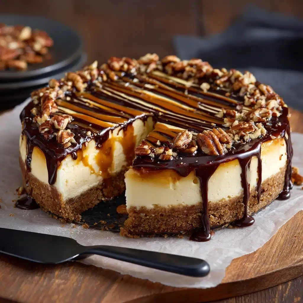 Keto Turtle Cheesecake Recipe - Recipe Image