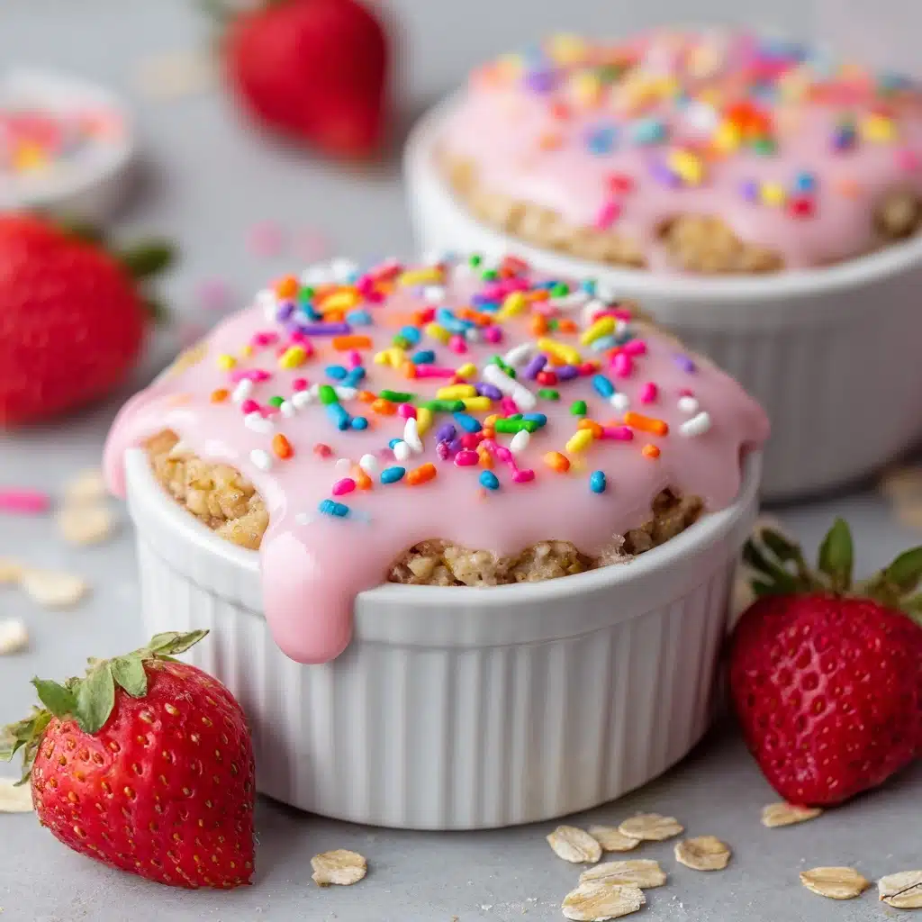 Strawberry Pop-Tart Protein Baked Oats Recipe - Recipe Image