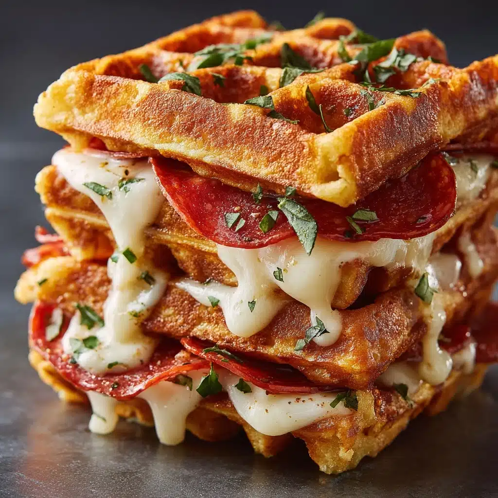 The Best Pizza Stuffed Waffle Snacks for Fun, Cheesy Flavor Recipe - Recipe Image