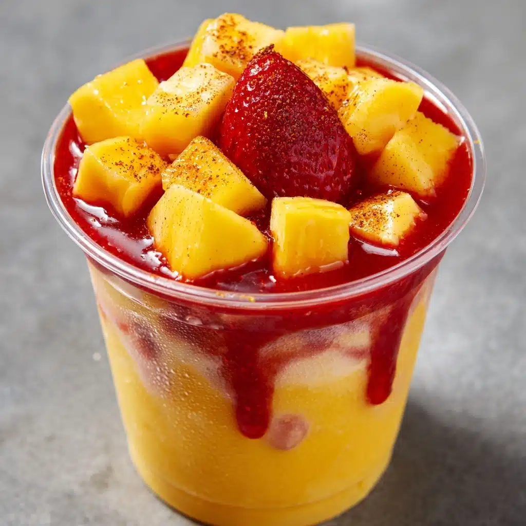 Mango Strawberry Sunrise Frappuccinos Recipe - Recipe Image