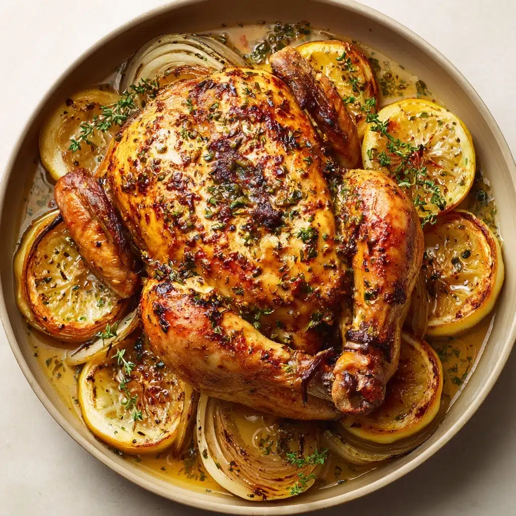Creamy Lemon Herb Pot Roasted Whole Chicken Recipe - Recipe Image