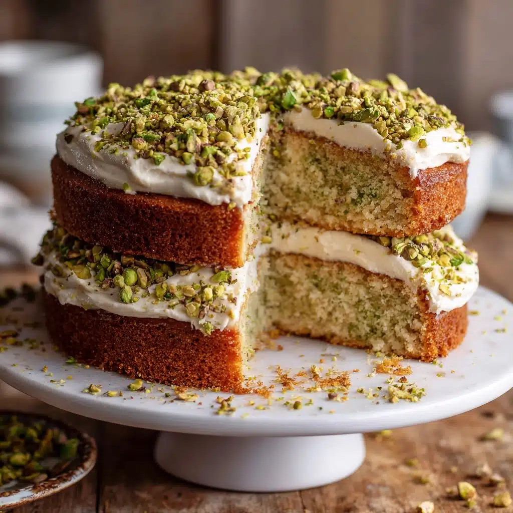 Zesty Pistachio Bliss Cake Recipe - Recipe Image