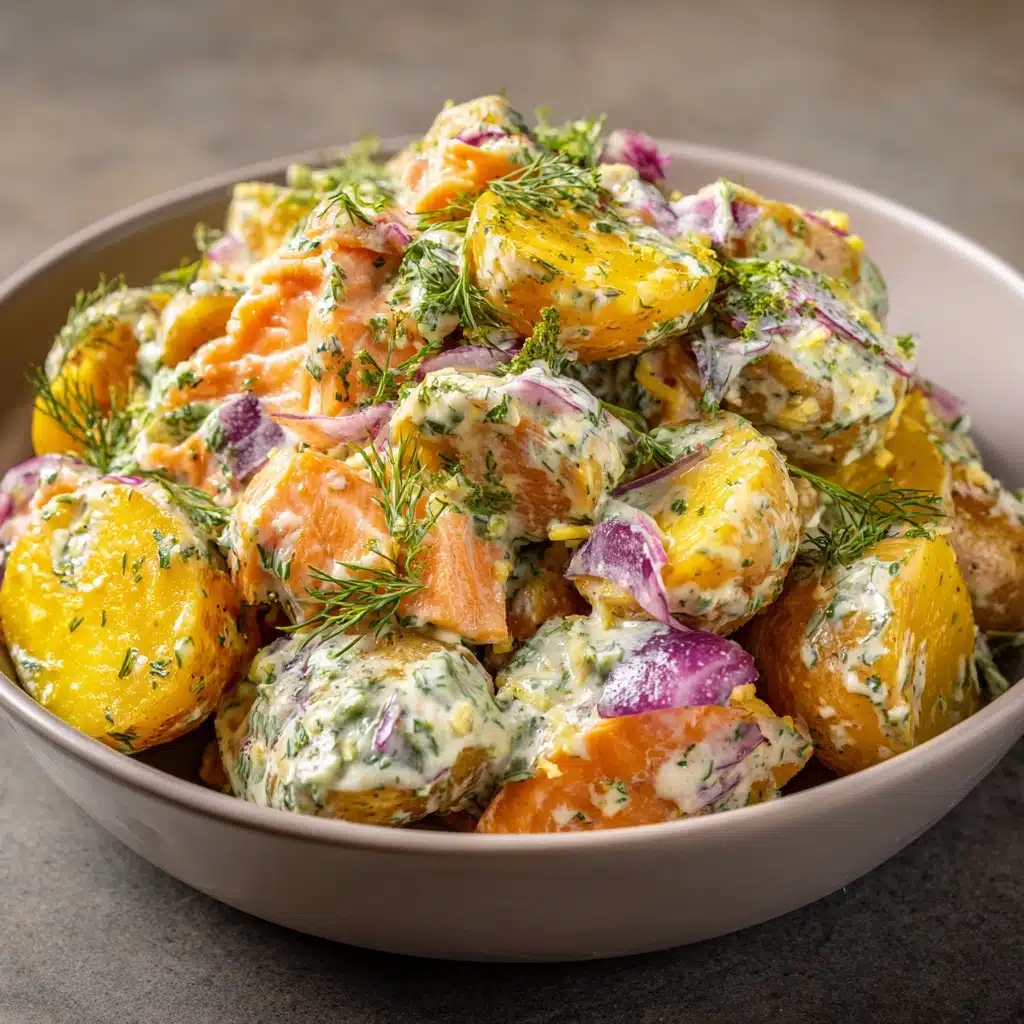 Potato Salad with Hot Smoked Salmon Recipe - Recipe Image