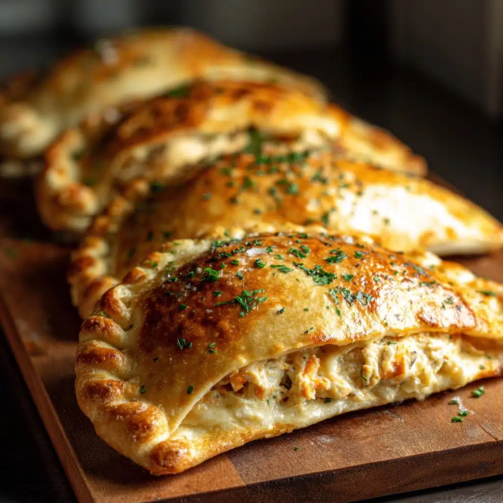 Crispy Chicken Alfredo Air Fryer Calzones Recipe - Recipe Image