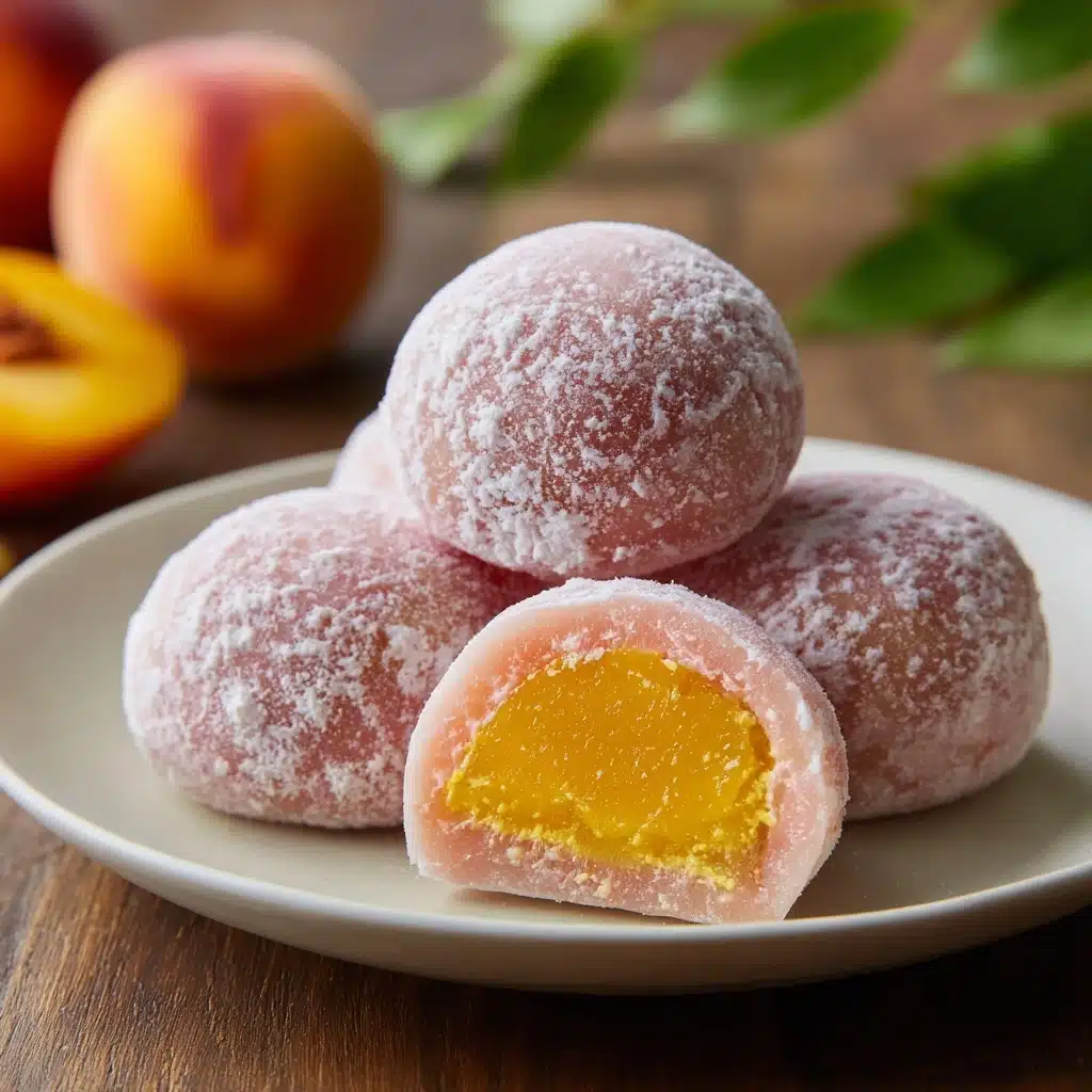Whole Peach Mochi Recipe (Soft & Chewy) Recipe