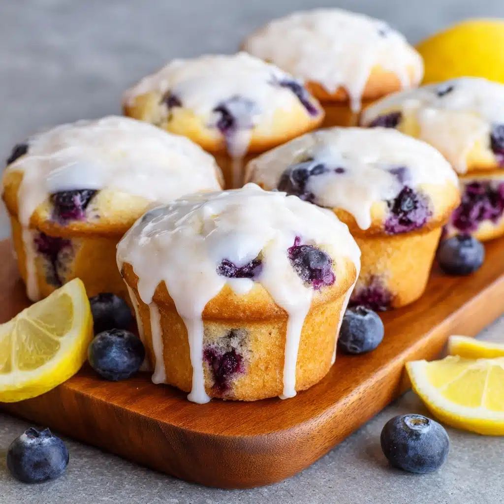 Blueberry Muffins with Lemon Glaze Recipe - Recipe Image