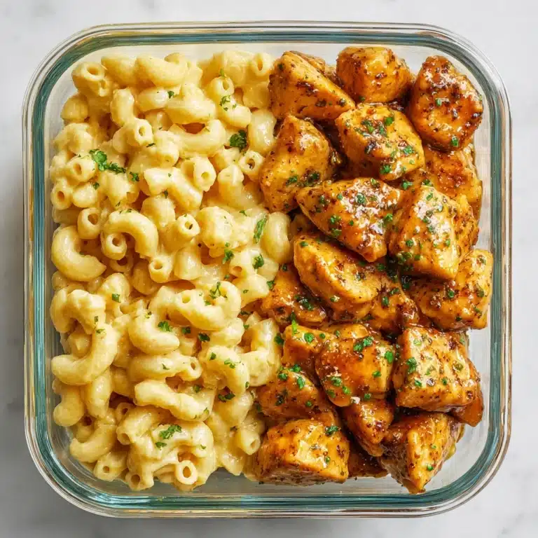 High Protein Honey Garlic Butter Chicken with Mac & Cheese Recipe