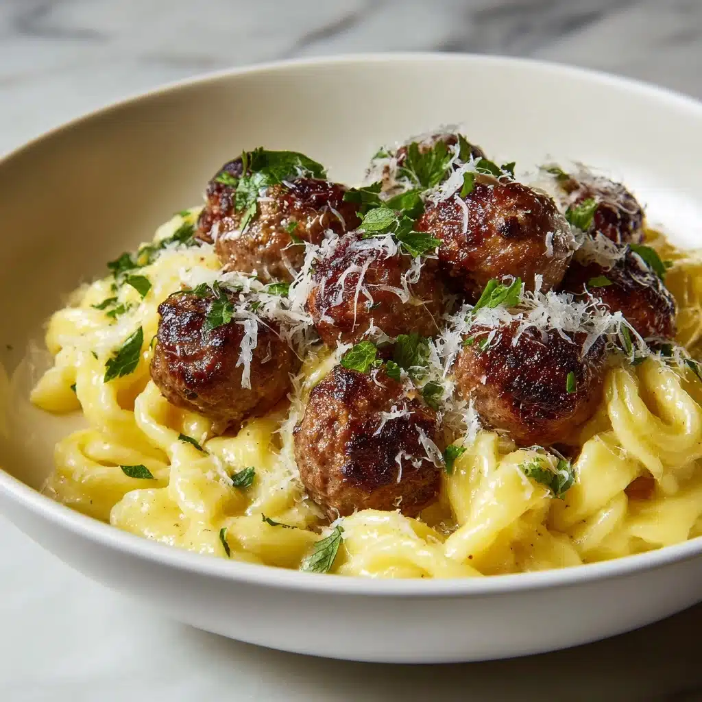 Garlic Butter Sausage Bites with Pasta Recipe