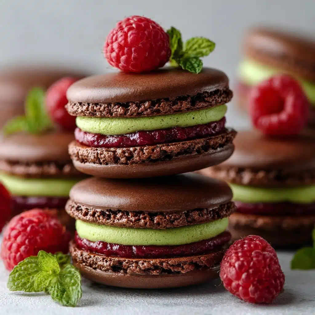 Dark Chocolate Raspberry Macarons Recipe