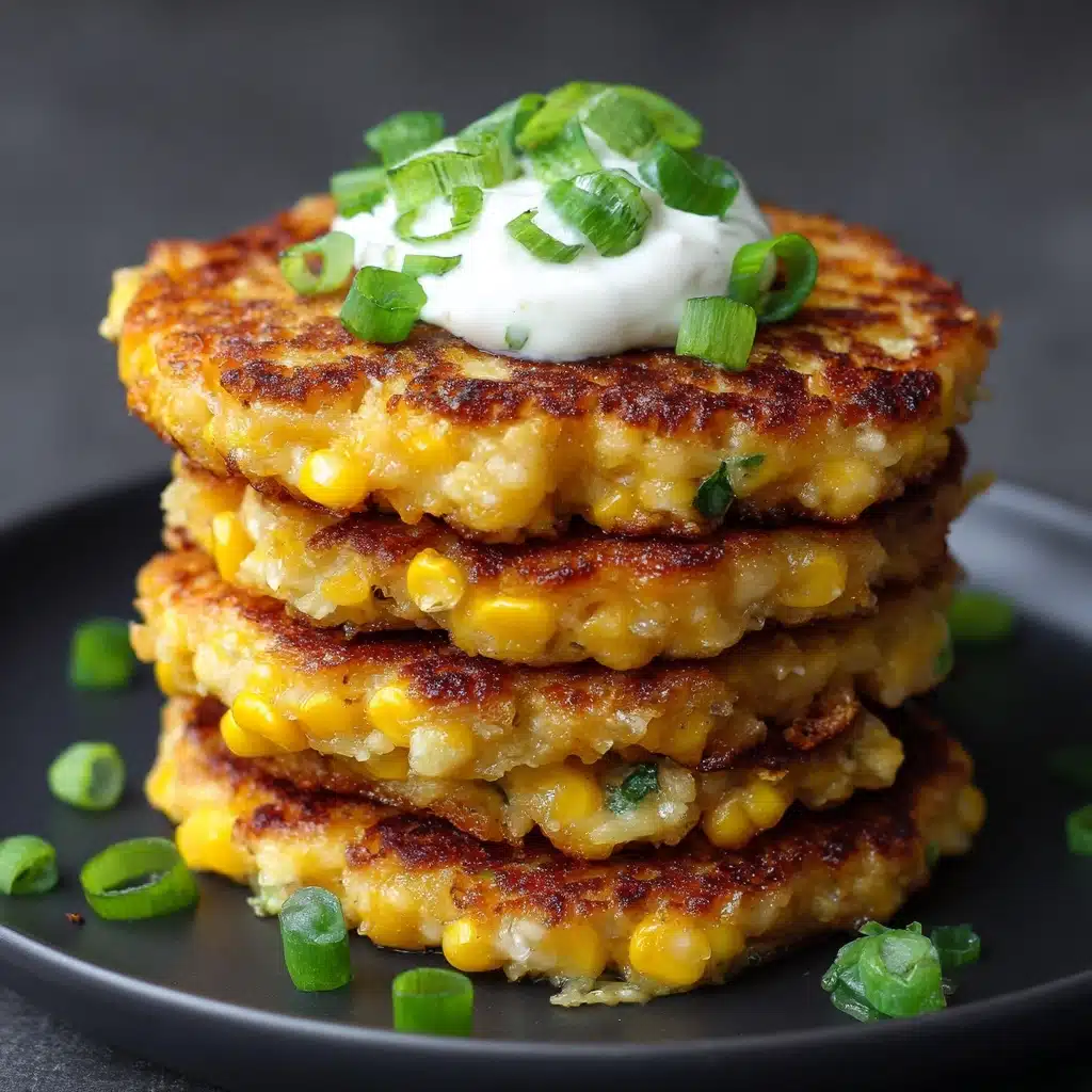 Crispy Cheesy Corn Fritters Recipe