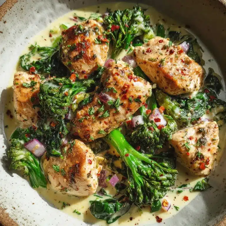 Garlic Chicken with Broccoli and Spinach Recipe