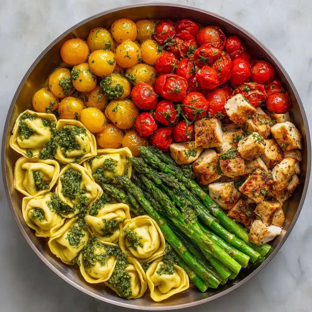 Pesto Chicken Tortellini and Veggies Recipe