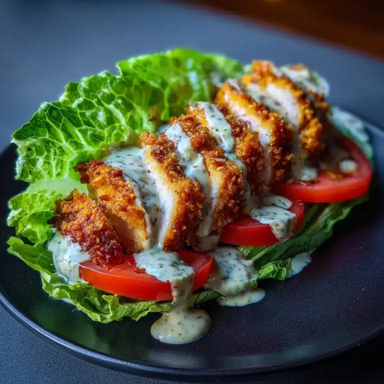 Chicken Caesar Salad Lettuce Wrap Recipe