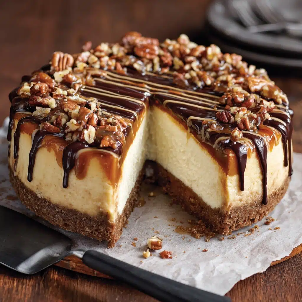 Keto Turtle Cheesecake Recipe - Recipe Image