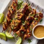 Thai Grilled Chicken Skewers with Coconut Peanut Sauce Recipe