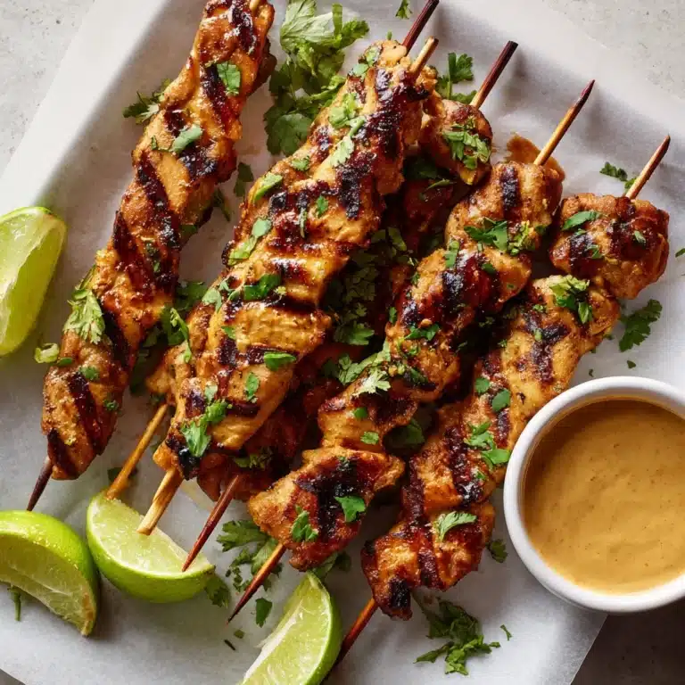 Thai Grilled Chicken Skewers with Coconut Peanut Sauce Recipe