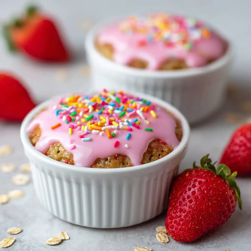 Strawberry Pop-Tart Protein Baked Oats Recipe