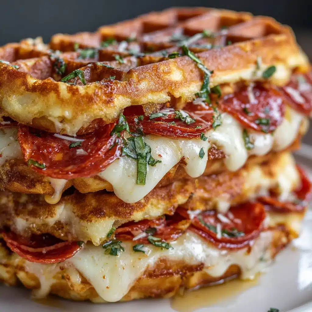 The Best Pizza Stuffed Waffle Snacks for Fun, Cheesy Flavor Recipe - Recipe Image
