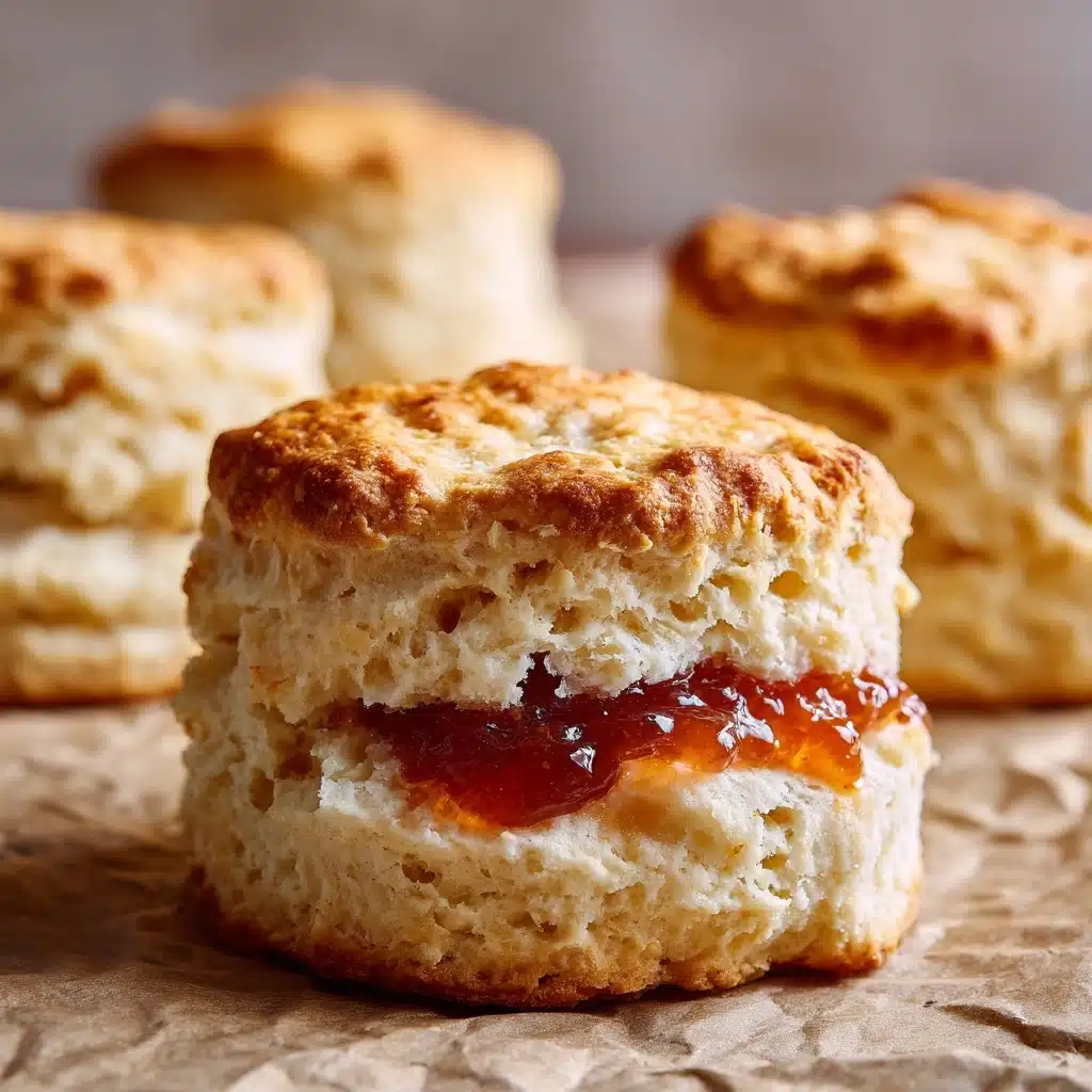 Butter Swim Biscuits with Peach Jalapeño Jam Recipe - Recipe Image