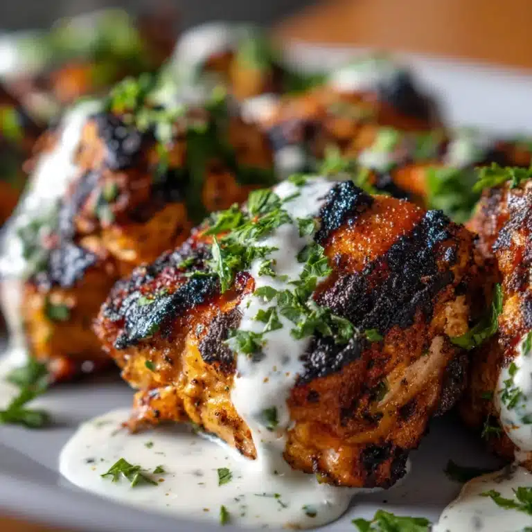 Grilled Chicken Bites with Creamy Garlic Sauce Recipe