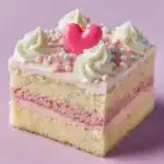 Pink Vanilla Cake Squares Recipe