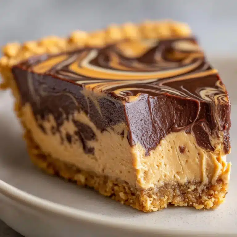 No-Bake Chocolate Peanut Butter Swirl Pie Recipe