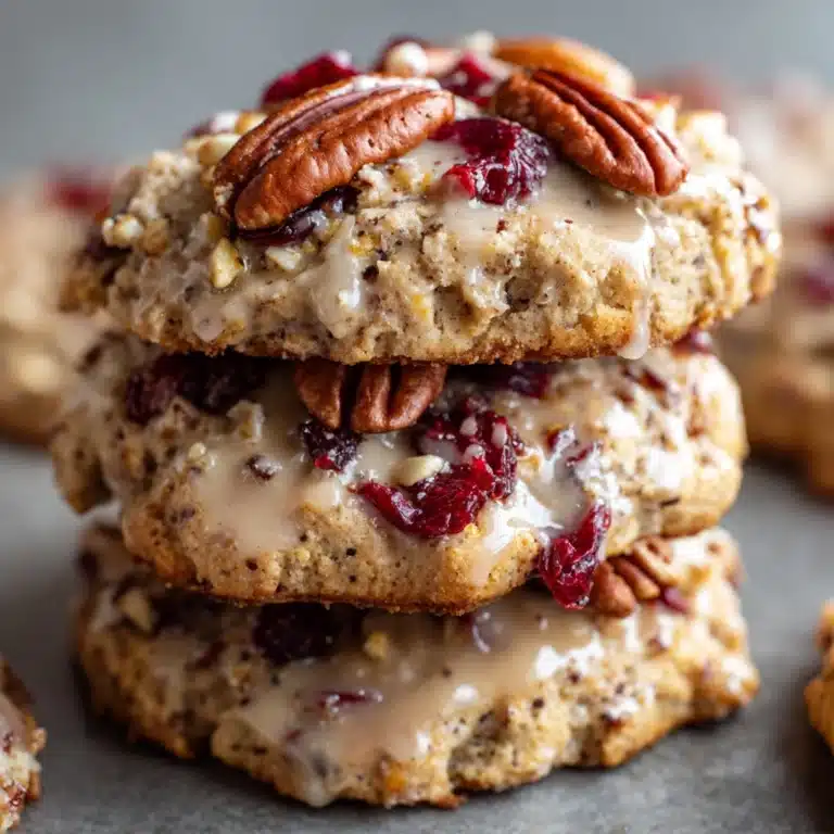 No-Bake Cranberry Pecan Praline Cookies Recipe