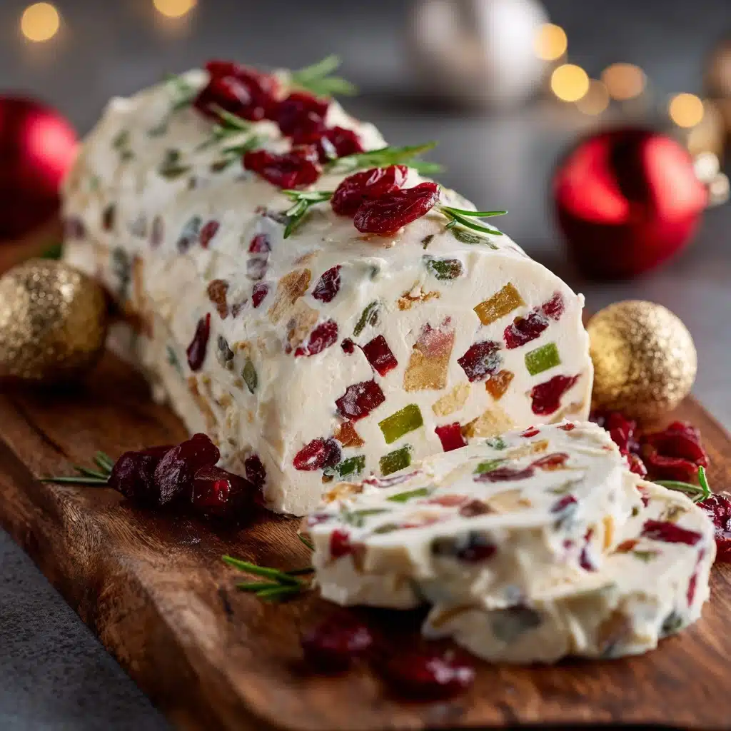 Festive Holiday Antipasto Cream Cheese Log Recipe - Recipe Image