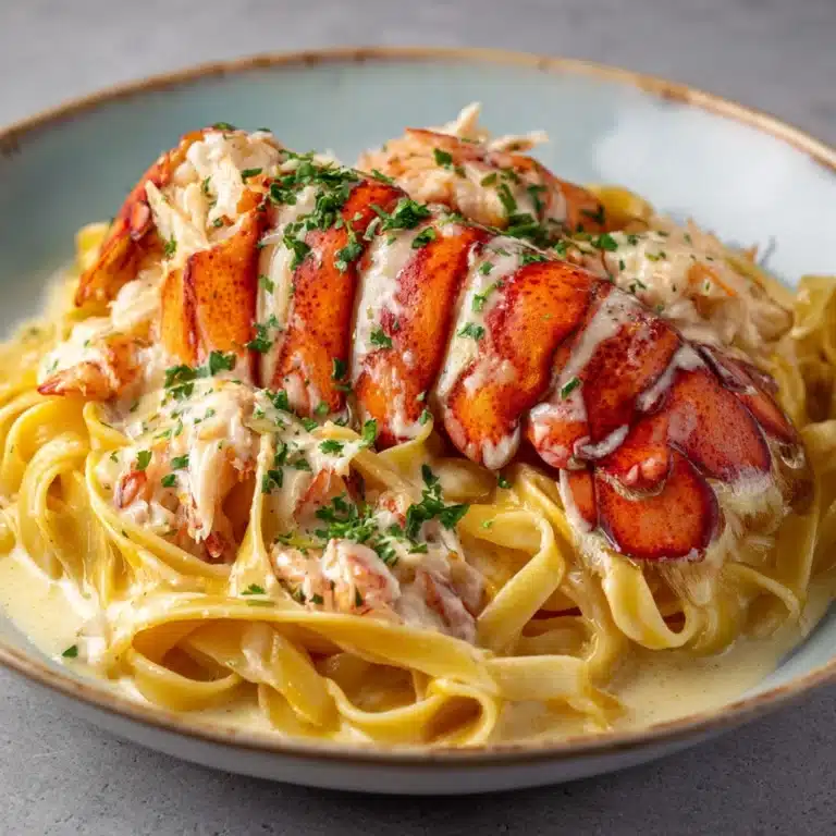 Cajun Seafood Alfredo with Lobster, Crab & Salmon Recipe
