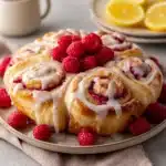 Raspberry Cinnamon Rolls with Lemon Glaze Recipe