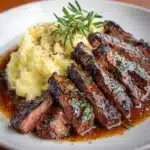 Garlic Butter Steak Bites with Creamy Mashed Potatoes Recipe