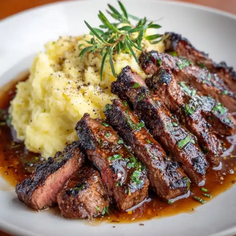 Garlic Butter Steak Bites with Creamy Mashed Potatoes Recipe
