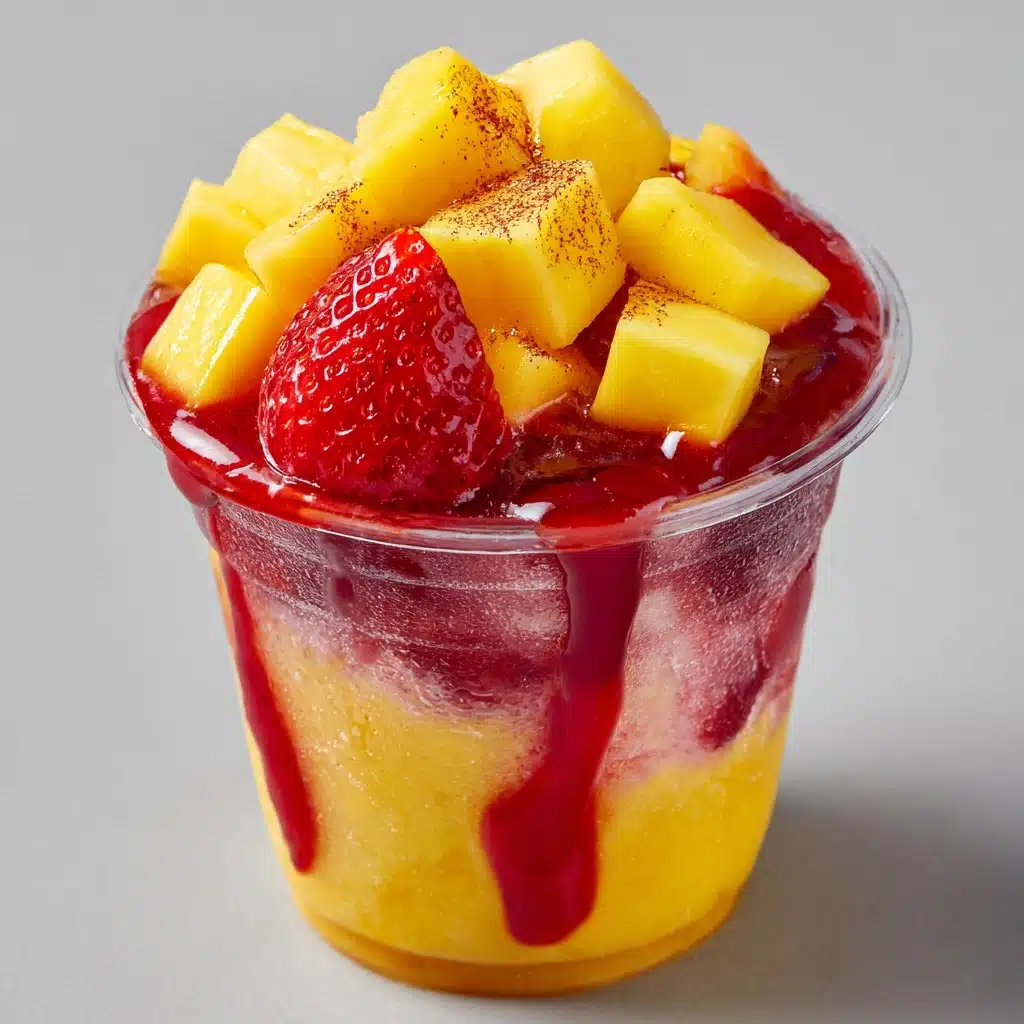 Mango Strawberry Sunrise Frappuccinos Recipe - Recipe Image